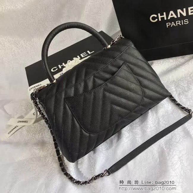 香奈兒CHANEL 92992 2018最新V字型 單手挽手提單肩包 DSC1984